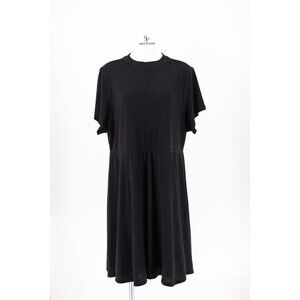 Torrid Women Size 4X Black Sweater Short Sleeve Fit & Flare Dress